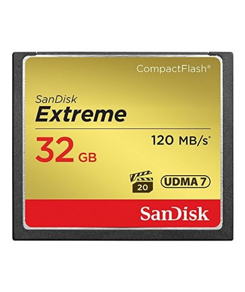 SanDisk Extreme CF 120MB/s, 85MB/s write, UDMA7, 32GB resmi
