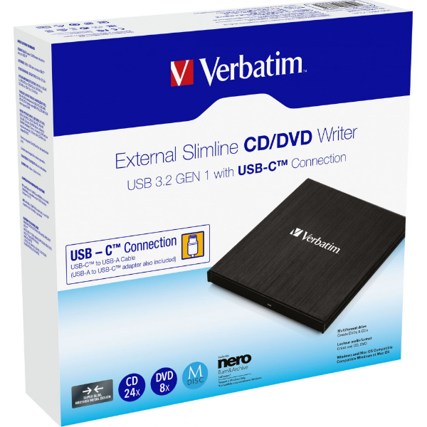 USB-C External Slimline CD/DVD Yazıcı resmi