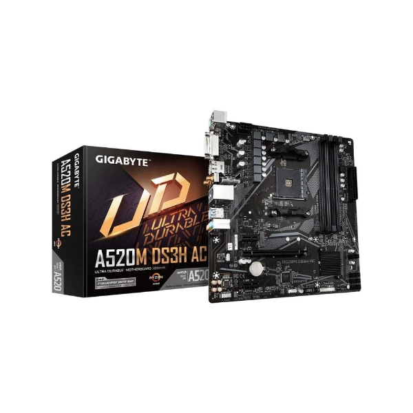 A520M DS3H AC 4733MHz OC DDR4 AM4 M2 HDMI DVID DP MicroATX Anakart resmi