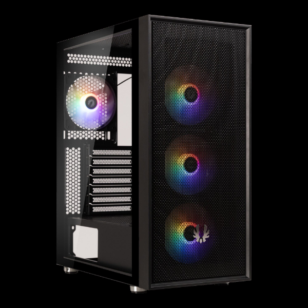 ARES CASE BLACK 4FANS f-rgb + 600W PSU resmi