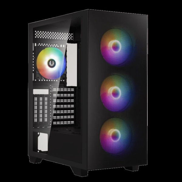 FLOW CASE BLACK 4 Fans FRGB+ 600W PSU resmi