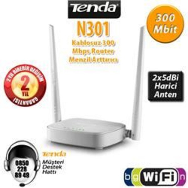 300Mbps 4xPort WiFi-N 2xAnten Access Point Router resmi