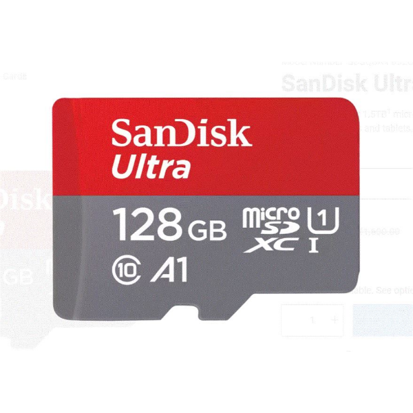128GB Ultra 140MB/s A1 Class 10 UHS-I microSDHC Hafıza Kartı resmi
