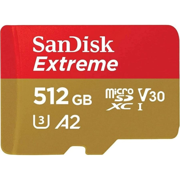 512GB Extreme SDXC UHS-I A2 190MB/s Micro SD Card resmi