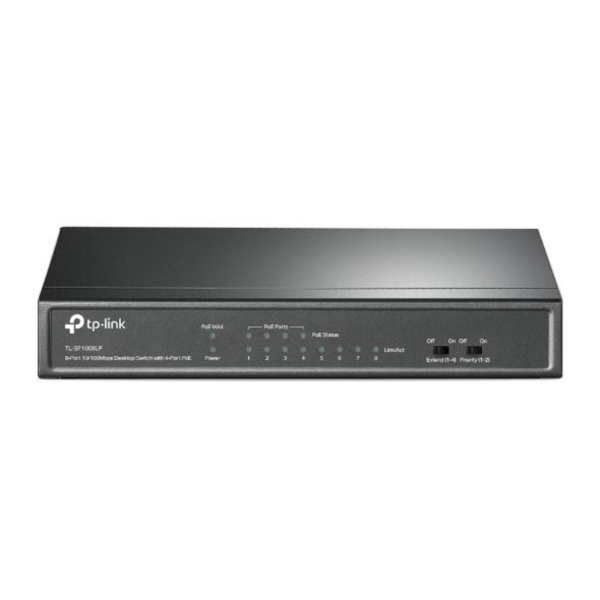 8-Port 10/100Mbps Desktop Switch with 4-Port PoE resmi