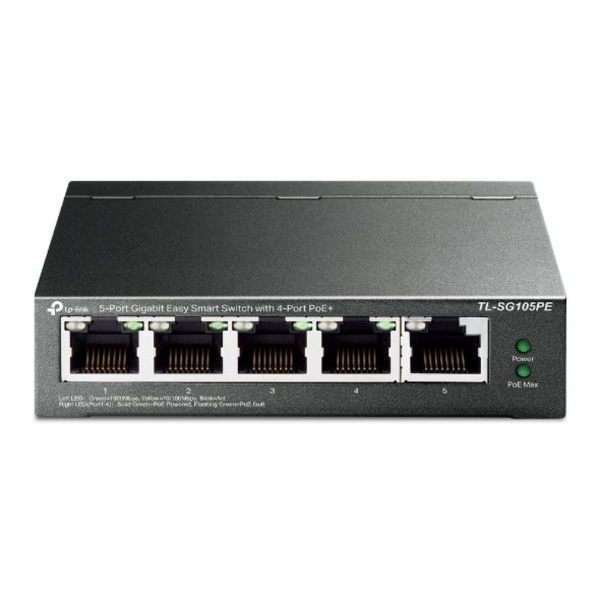 5-Port Gigabit Easy Smart Switch with 4-Port PoE+ resmi