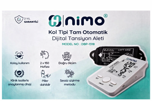 Nimo Kol Tipi Tam Otomatik Dijital Tansiyon Aleti DBP-1318