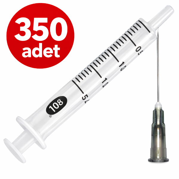 Tıbset Enjektör 2 cc 3 Parça Siyah 350'li