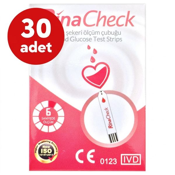 Rina Check Şeker Ölçüm Stripi 50 Adet - 30'lu Paket